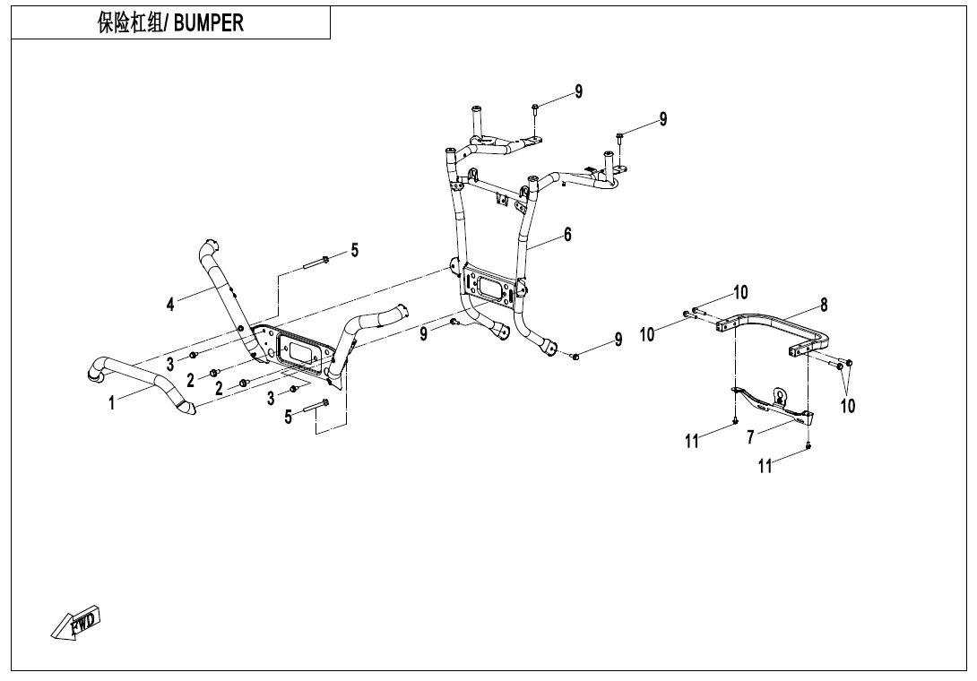 BUMPER CF400AZ-3L-F23-A