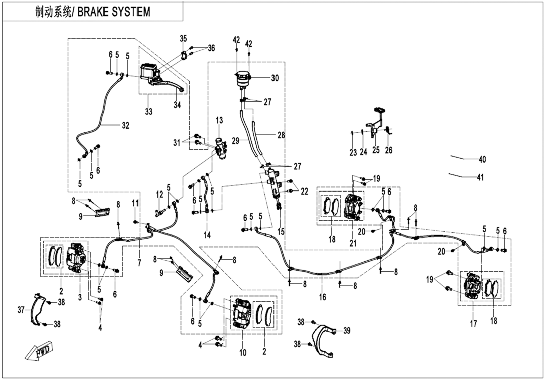 BRAKE SYSTEM(BRAZIL) CF400AZ-7L-F08-B