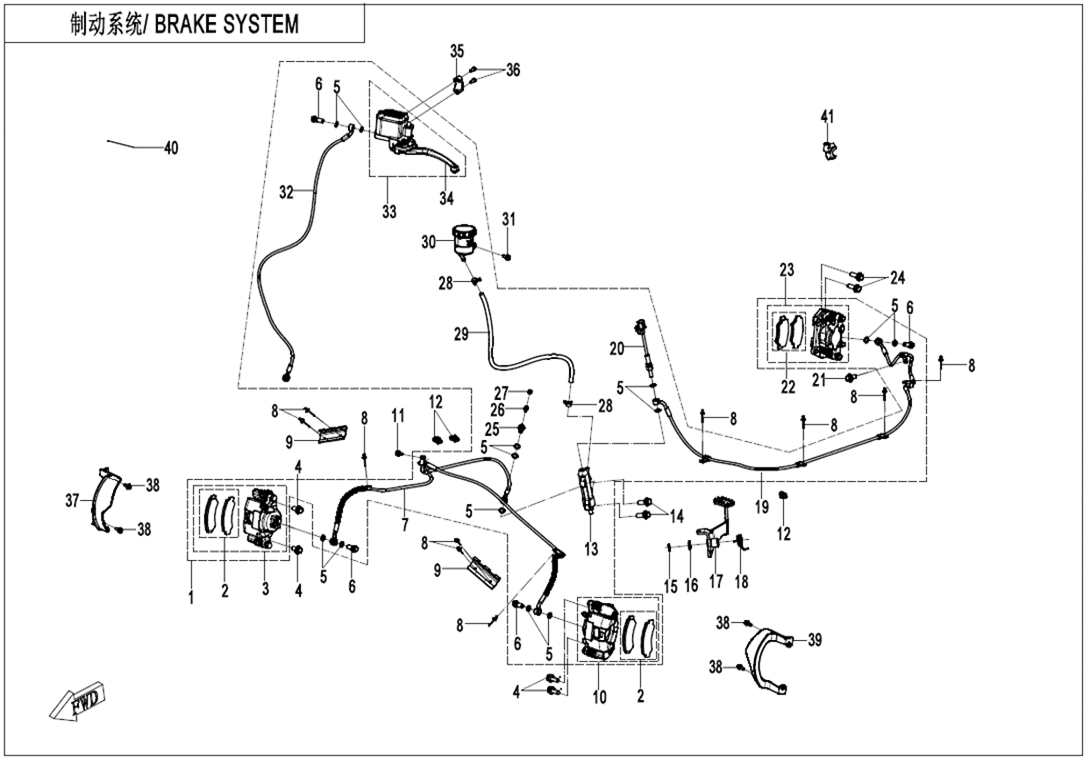 BRAKE SYSTEM CF400AZ-7L-F08-A