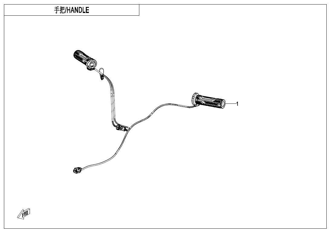 HEATED HANDLEBAR CF400AZ-7L-F10-3