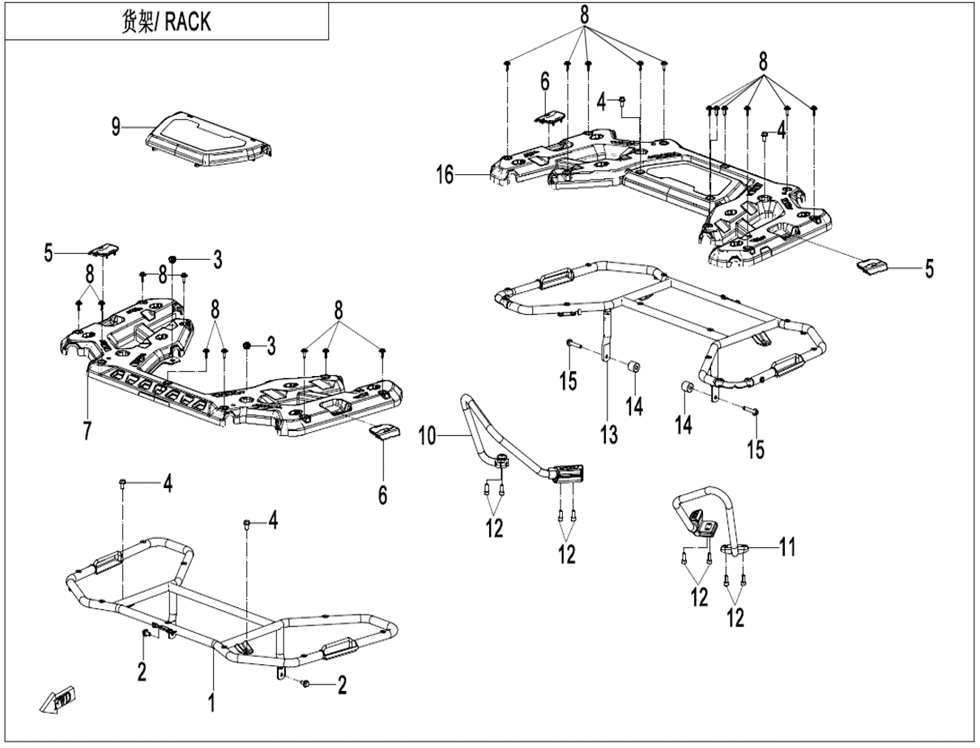 RACK(PLASTIC) CF400AZ-7L-F14-B