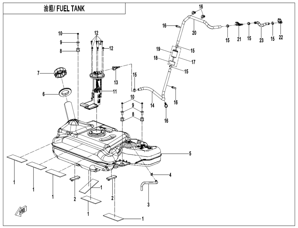 FUEL TANK CF1000SU-D-F12