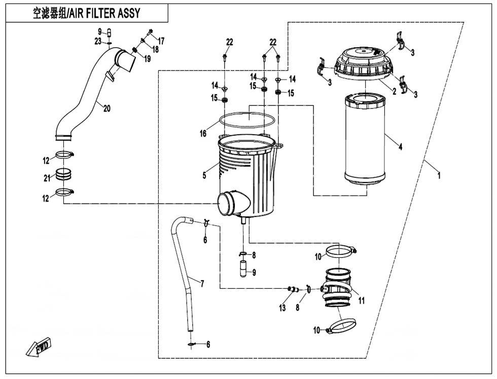 AIR FILTER ASSY CF1000SU-D-F41