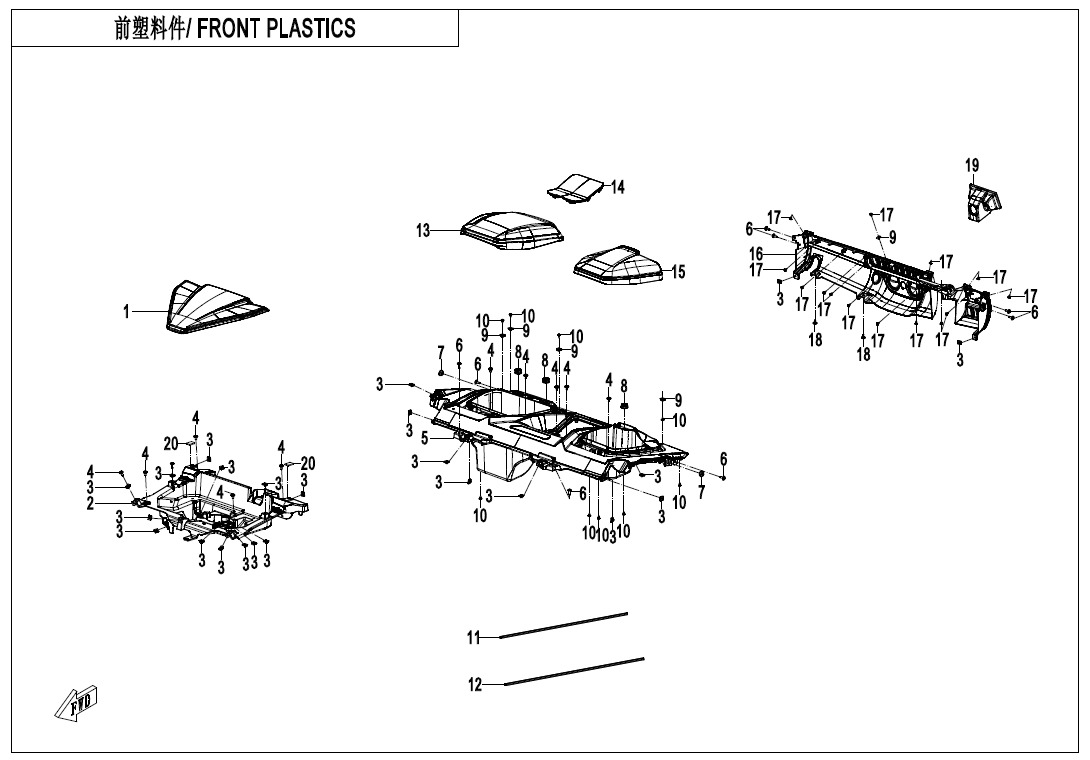 FRONT PLASTICS CF1000SZ-3L-F04-2