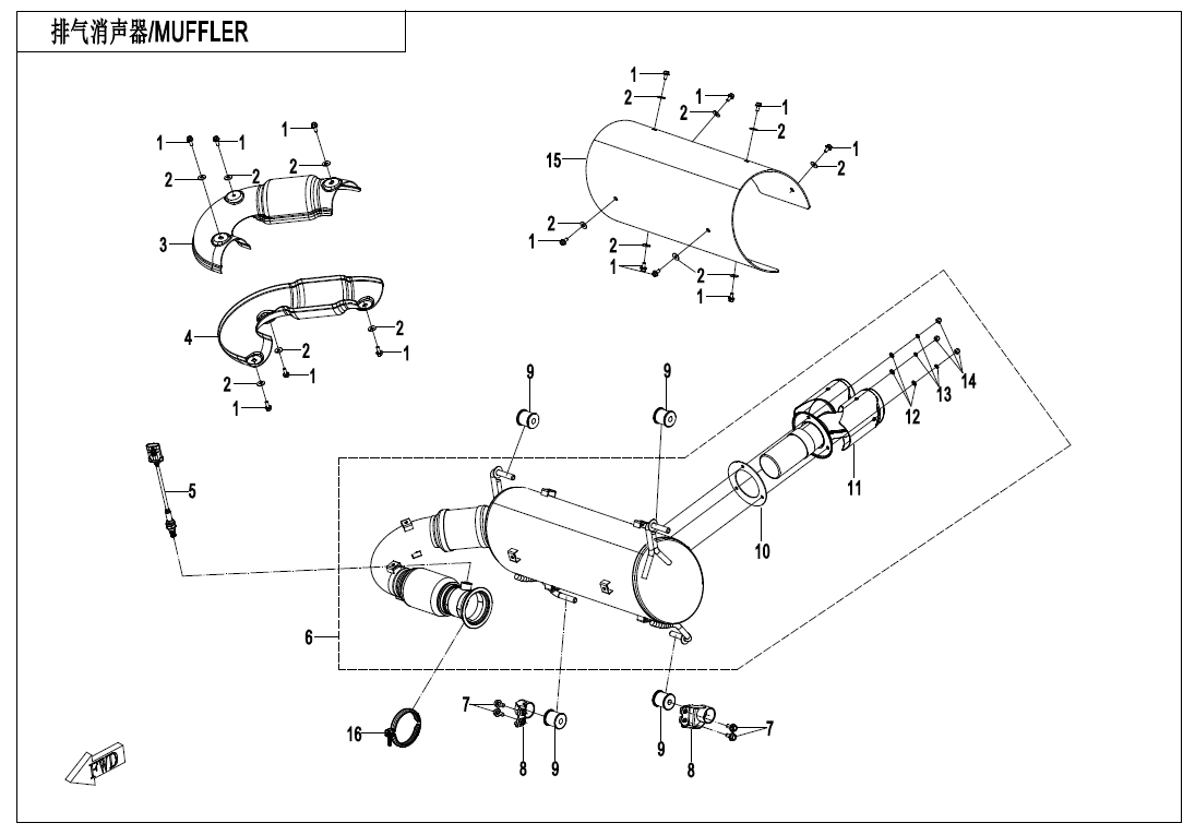 MUFFLER CF1000SZ-L-F02