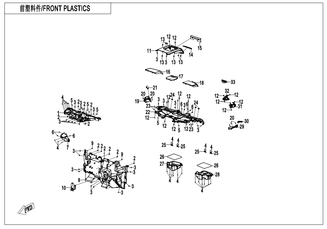 FRONT PLASTICS CF1000SZ-L-F04-2