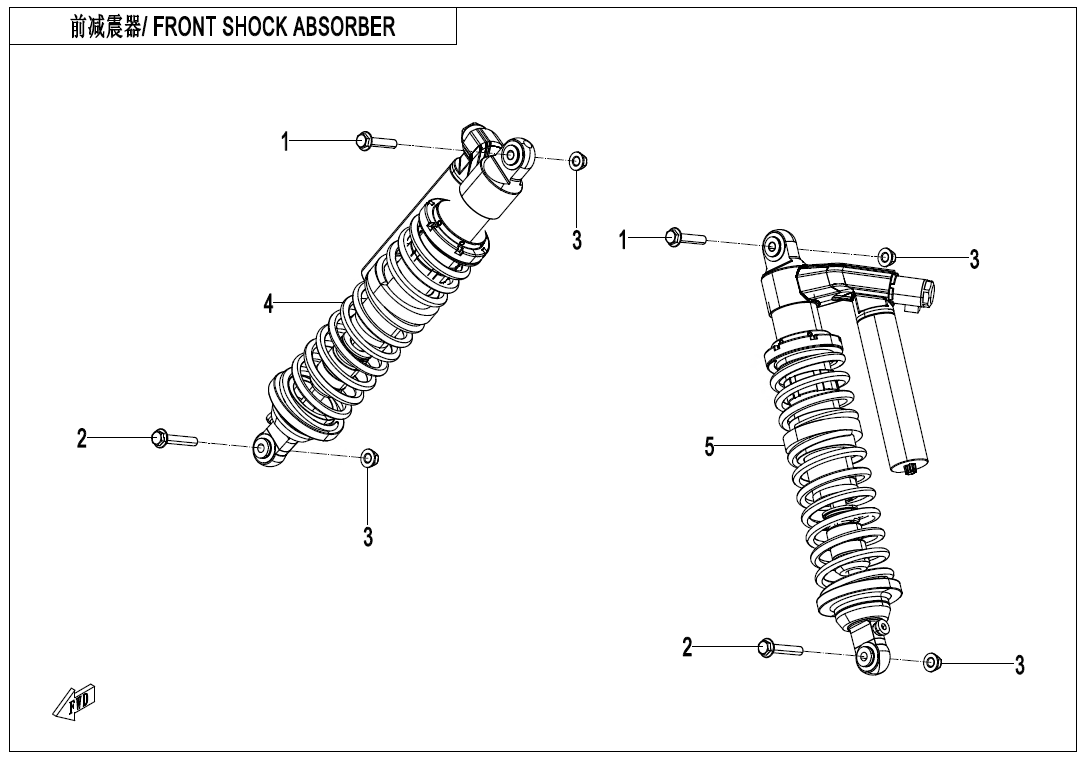 FRONT SHOCK ABSORBER CF1000SZ-L-F05-2