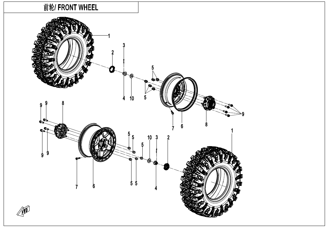 FRONT WHEEL CF1000SZ-L-F07-A