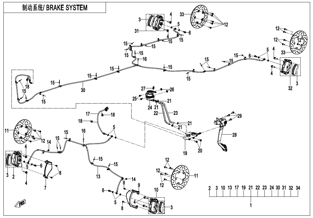 BRAKE SYSTEM CF1000SZ-L-F08