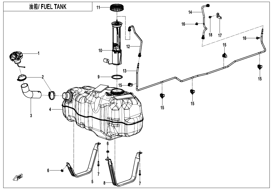 FUEL TANK CF1000SZ-L-F12