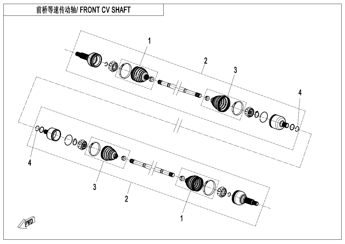 FRONT CV SHAFT CF1000SZ-L-F27
