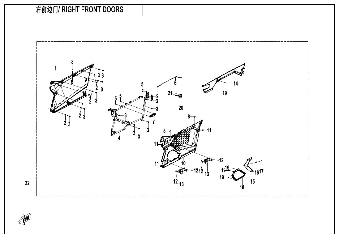RIGHT FRONT DOORS CF1000SZ-L-F37-1