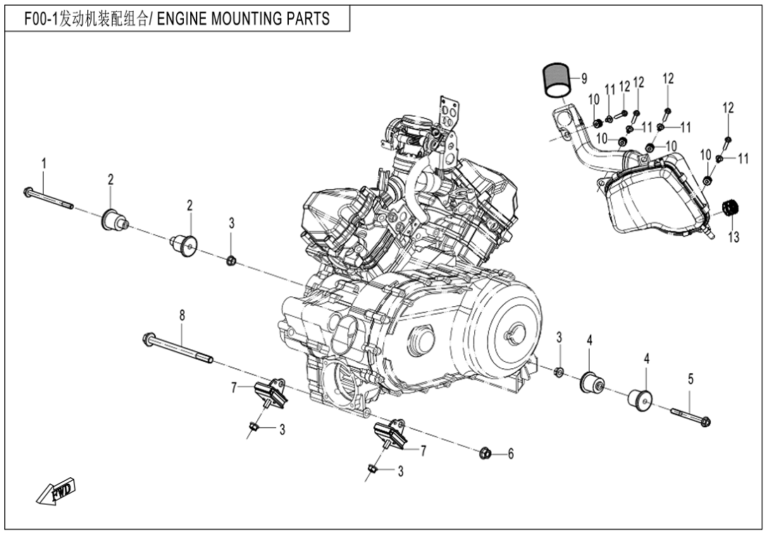 ENGINE MOUNTING PARTS