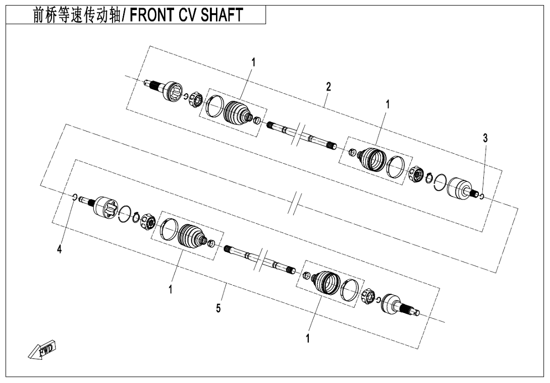 FRONT CV DRIVE SHAFT ASSY(ODN)(2017)