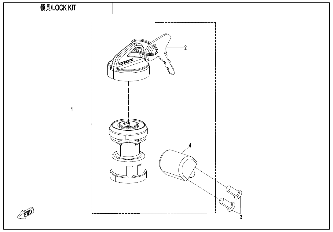 LOCK KIT CF800SZ-3-F01