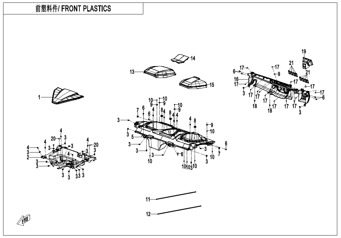 FRONT PLASTICS CF1000SZ-3L-F04-2