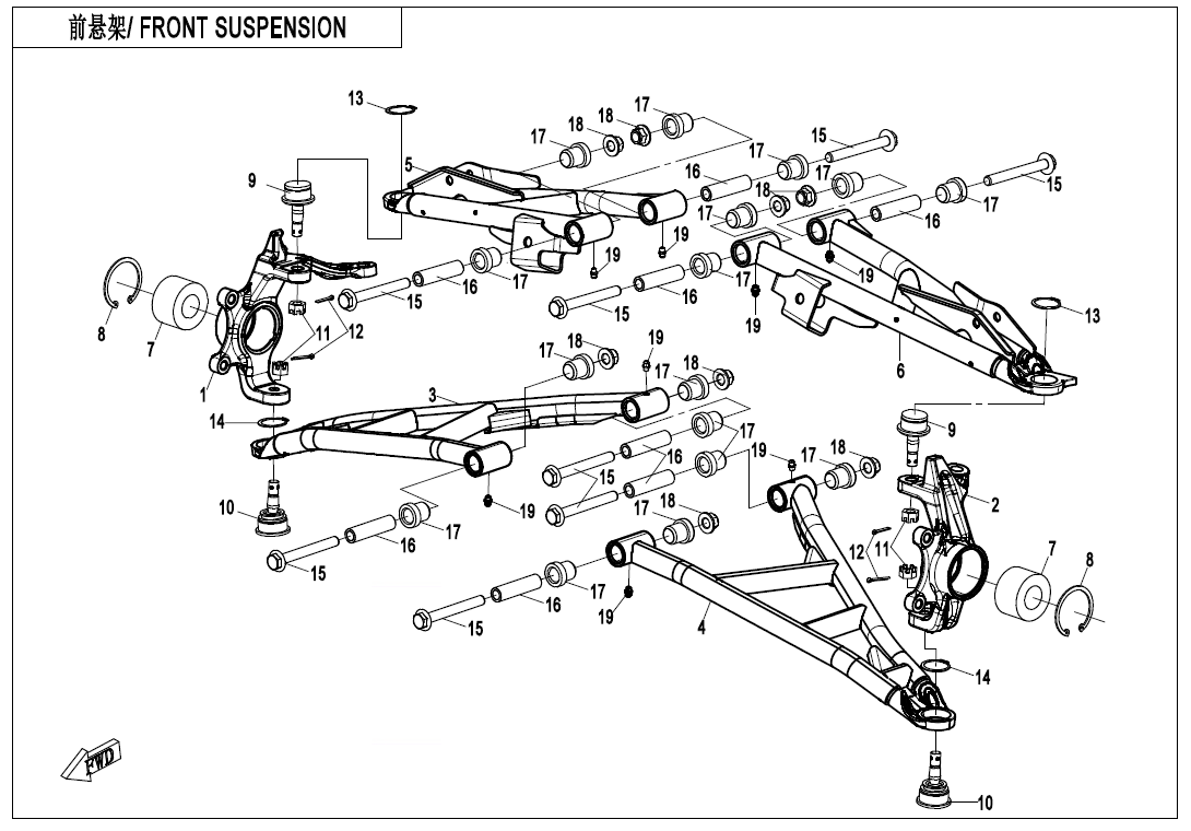 FRONT SUSPENSION CF800SU-3-F05-1