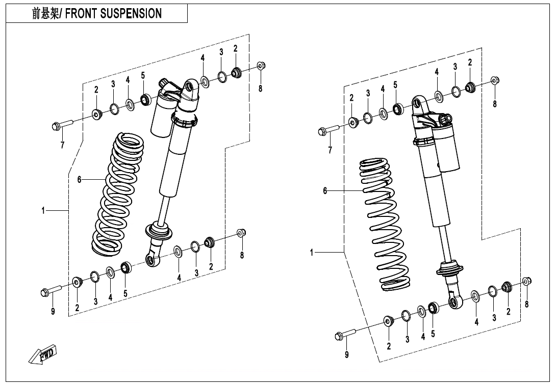 REAR SHOCK ABSORBER CF800SZ-3-F06-2