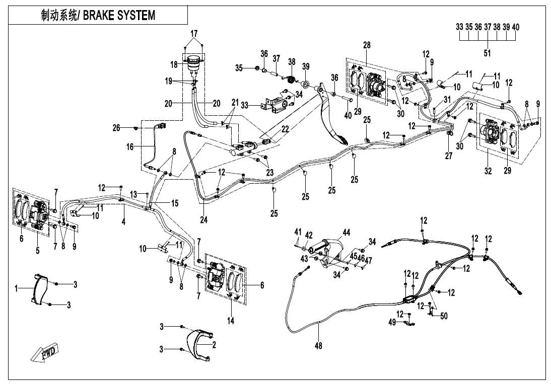 BRAKE SYSTEM CF800SZ-3-F08
