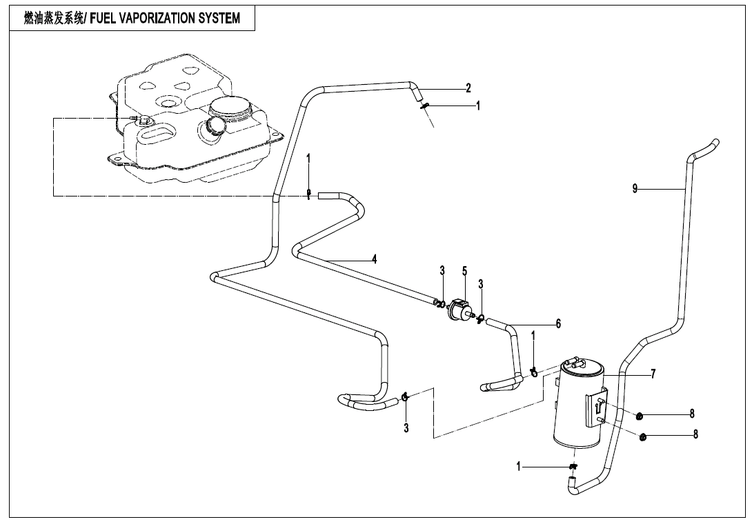 FUEL EVAPORATION SYSTEM