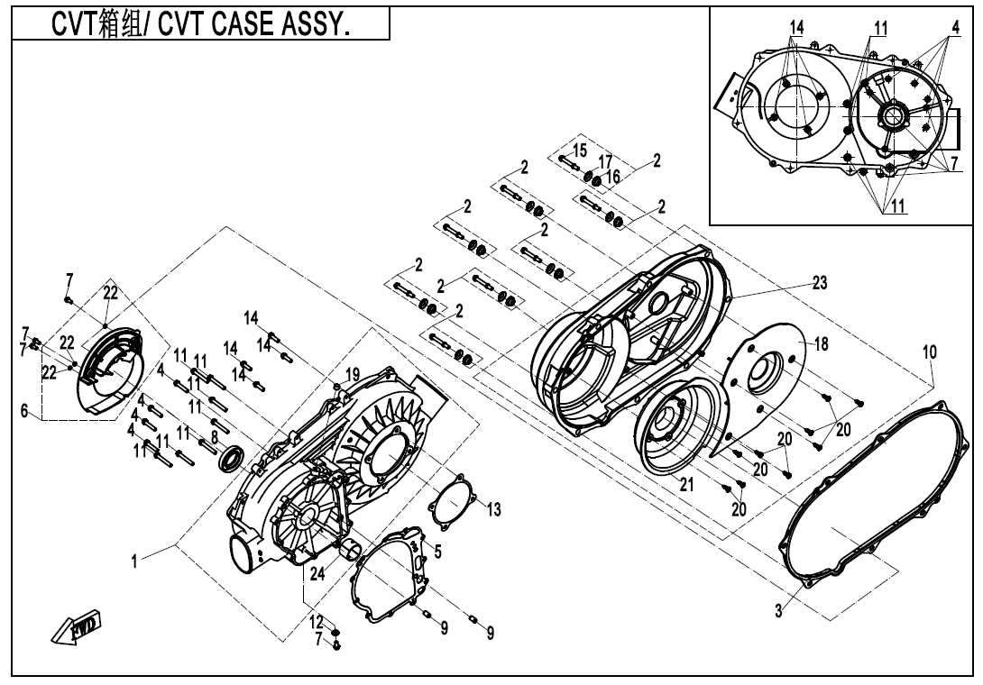 CVT CASE ASSY CVT CASE ASSY