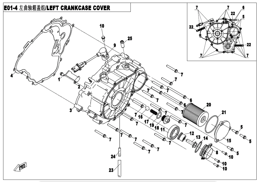 LEFT CRANKCASE COVER ASSY