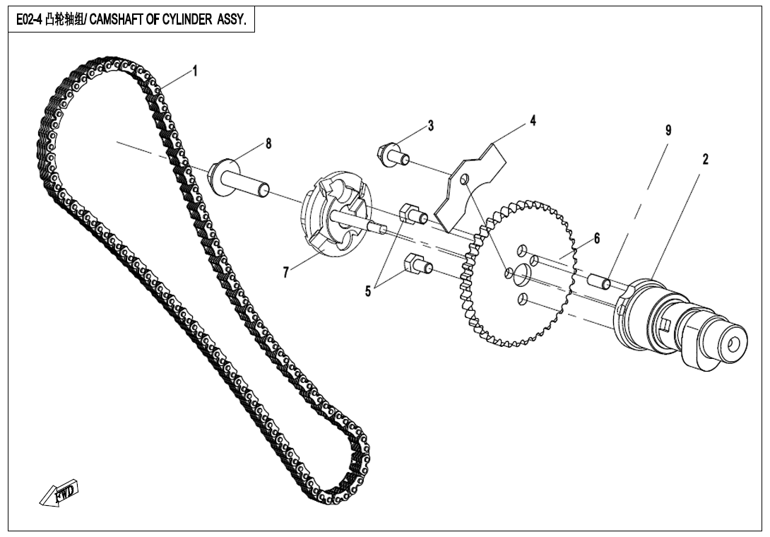 CAMSHAFT OF CYLINDER ASSY