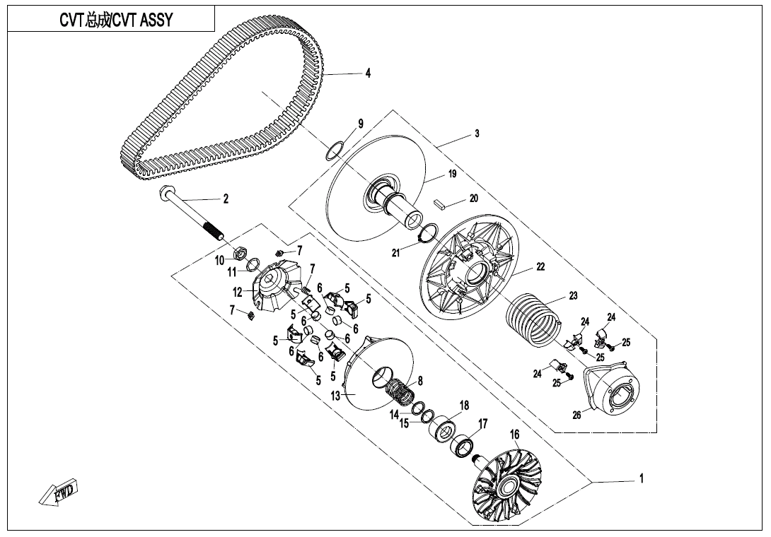 CLUTCH & CVT ASSY CLUTCH & CVT ASSY