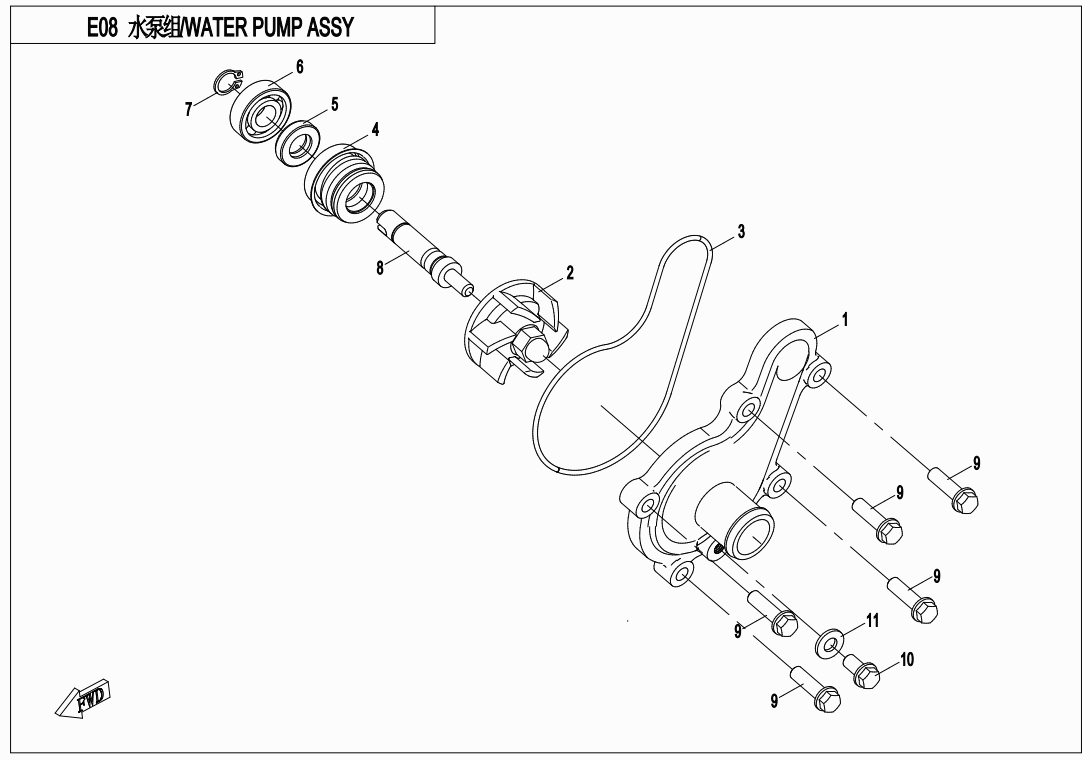 WATER PUMP ASSY UTV/SSV WATER PUMP ASSY UTV/SSV