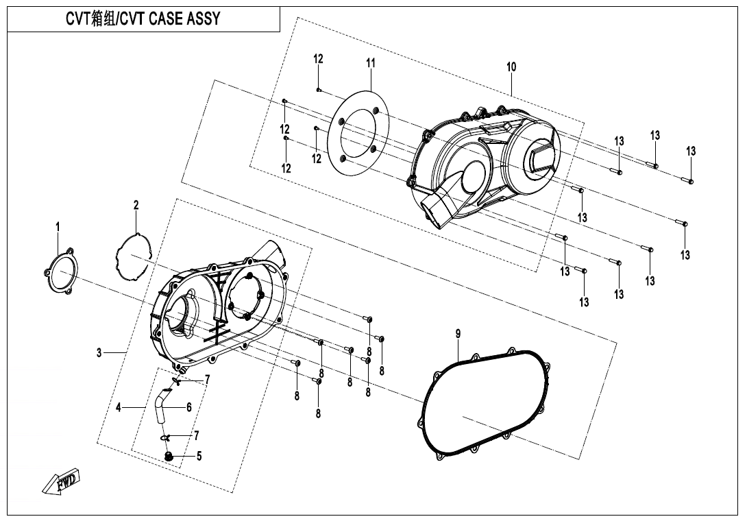 CVT CASE ASSY C4-E01-3