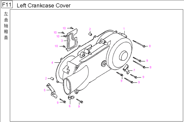 Left Crankcase Cover