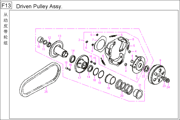 Driven Pulley Assy