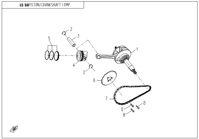 PISTON& CRANKSHAFT COMP 1P52YH-2-E04