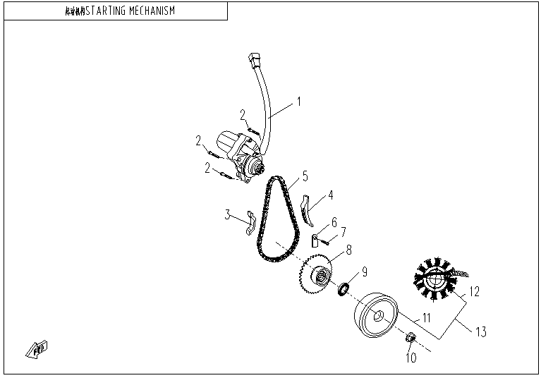 STARTING MECHANISM 1P52YH-2-E09