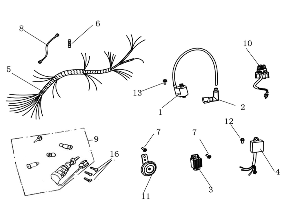 WIRE HARNESS. IGNITION COIL