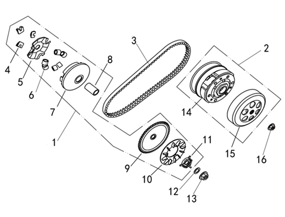 DRIVEN PULLEY 1P39QMB-E05