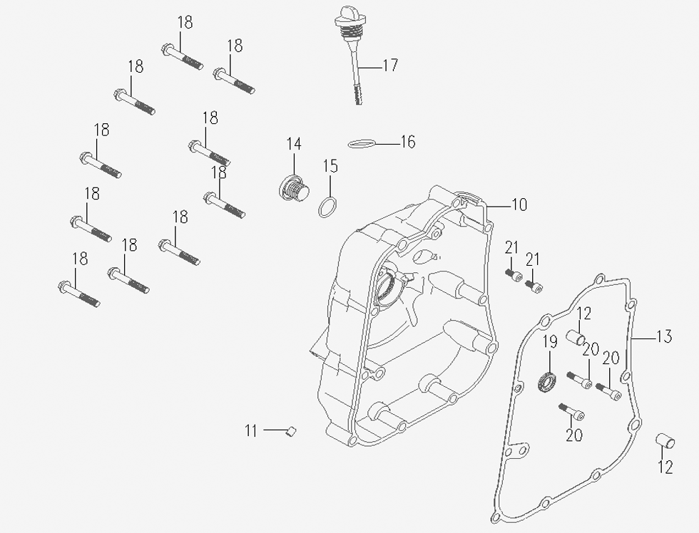 RIGHT CRANKCASE COVER COMP