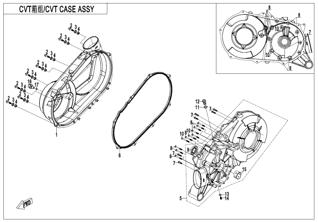 CVT CASE ASSY CVT CASE ASSY