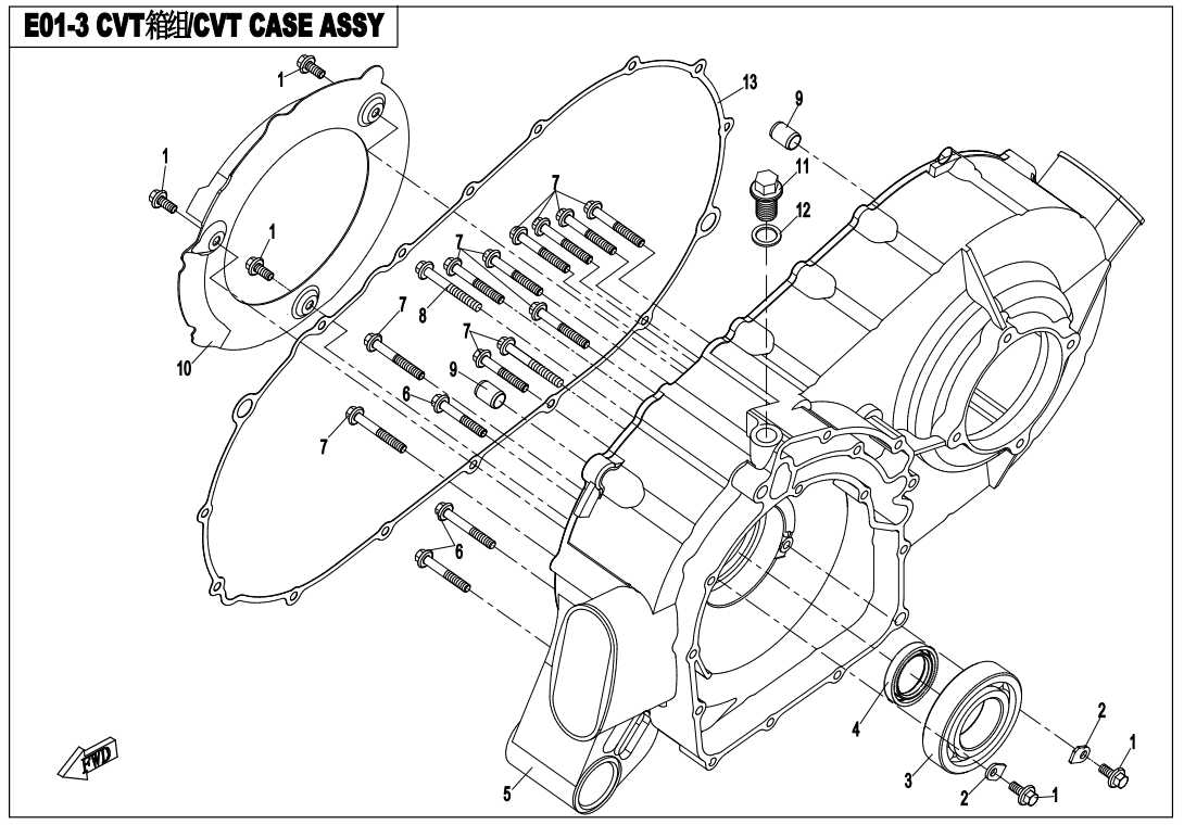 CVT CASE ASSY