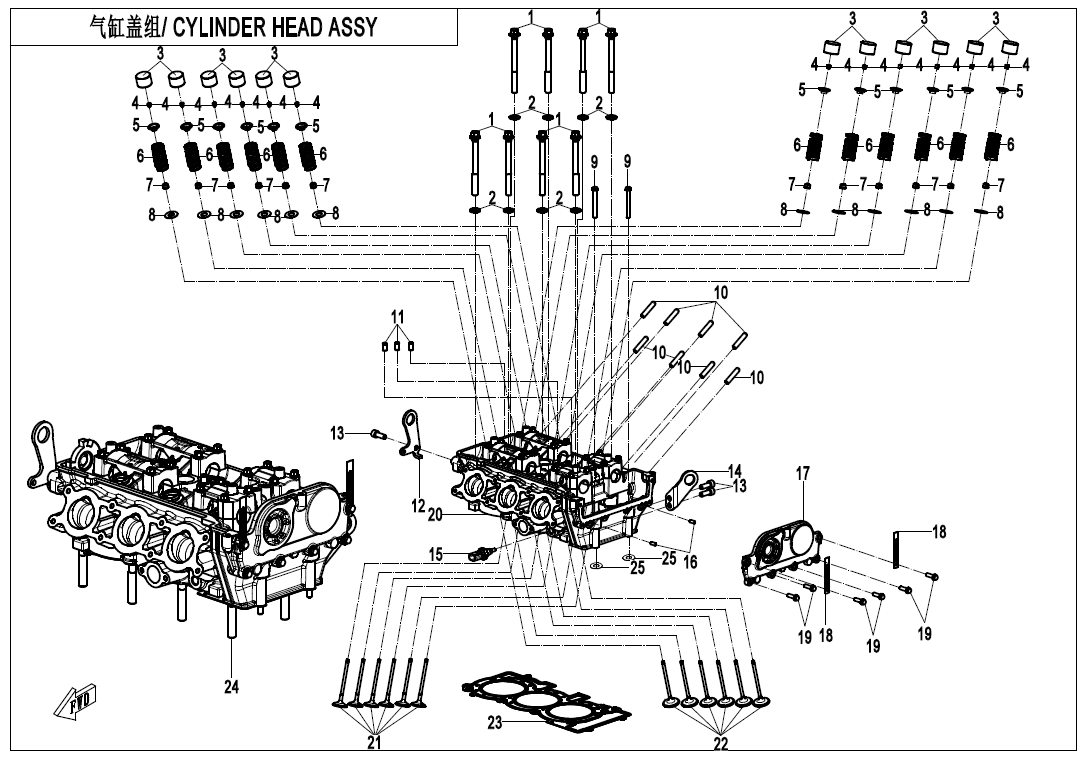 CYLINDER HEAD ASSY 380Y-2A-E02-2