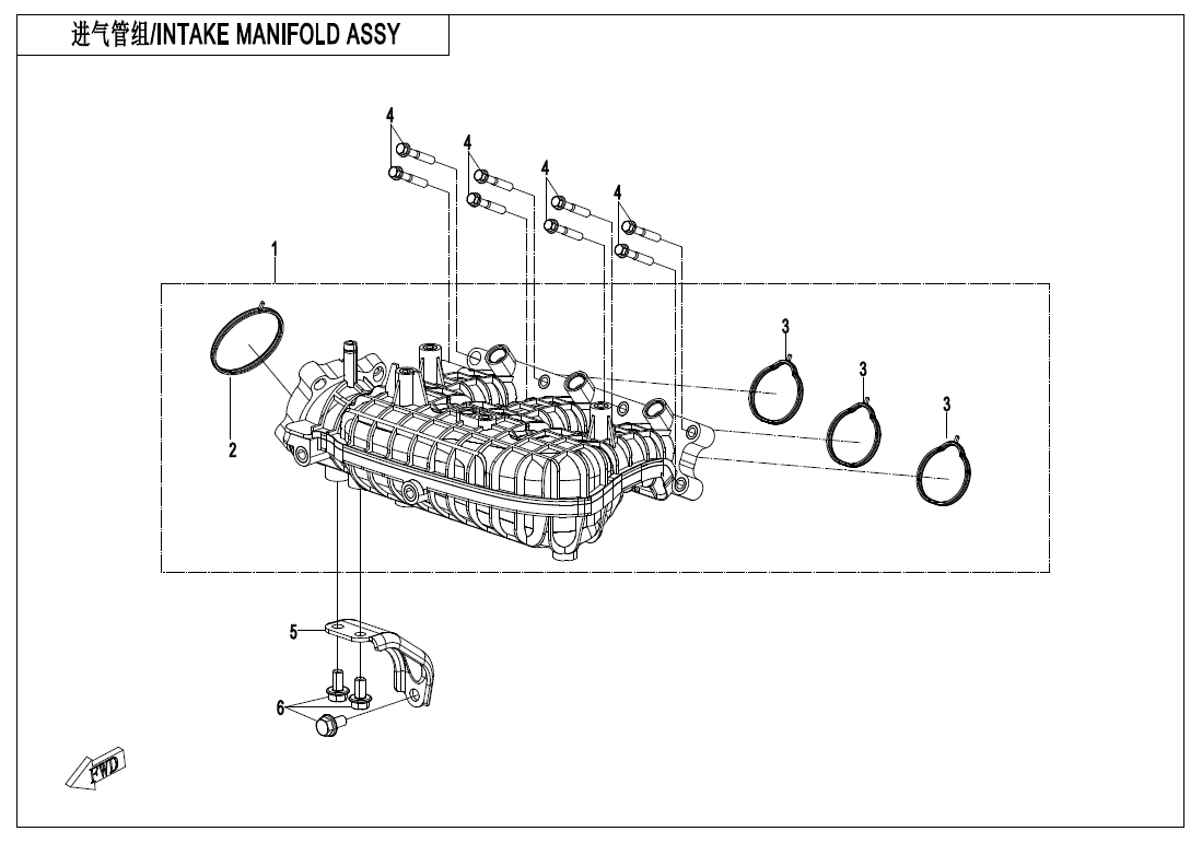INTAKE MANIFOLD ASSY(FOR FUEL VAPORIZATION SYSTEM) 380Y-2A-E20-A