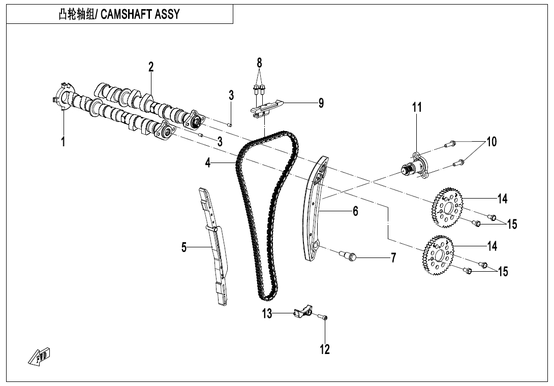 CAMSHAFT ASSY 380Y-2C-E02-4