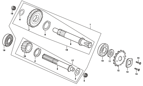 MAINSHAFT\COUNTERSHAFT ASSY