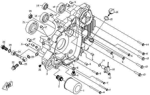LEFT CRANKCASE LEFT CRANKCASE